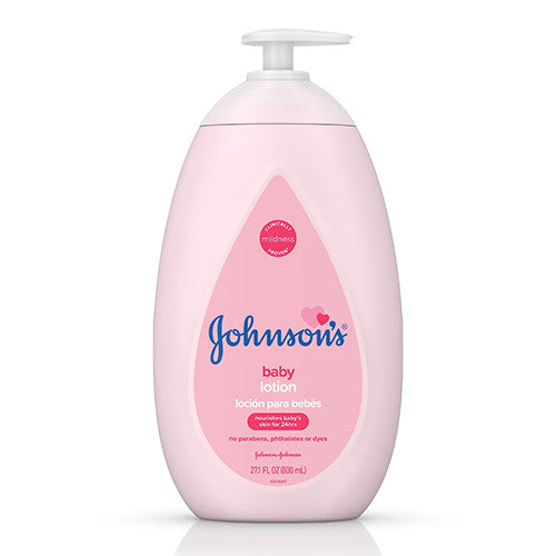 Johnsons Moisturizing Pink Baby Lotion with Coconut Oil, 27.1 Oz